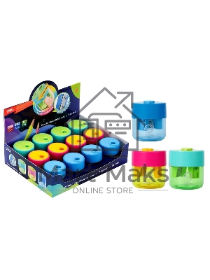 Точилка для карандашей ручная Deli EH558, 1 отверстие, пластик, ассорти