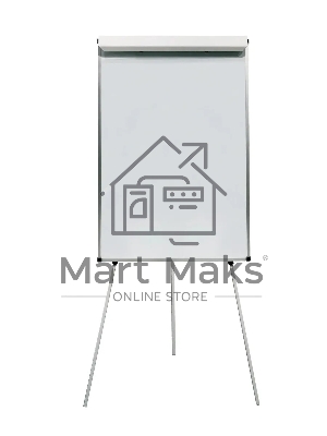 Флипчарт Silwerhof Daily, лак, 70x100см на треноге белый, лоток для аксессуаров
