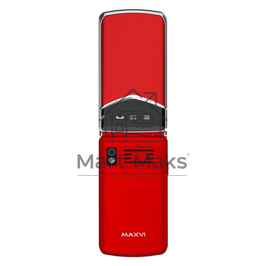 Мобильный телефон Maxvi E11 красный/серебристый