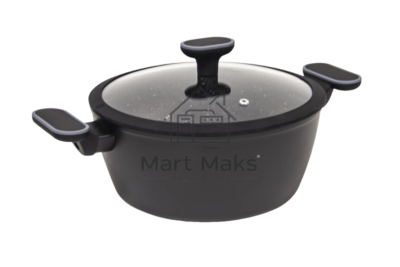 Кастрюля AUFFMAN AM-3102, объем 6,2л с крышкой 28*11,5 см