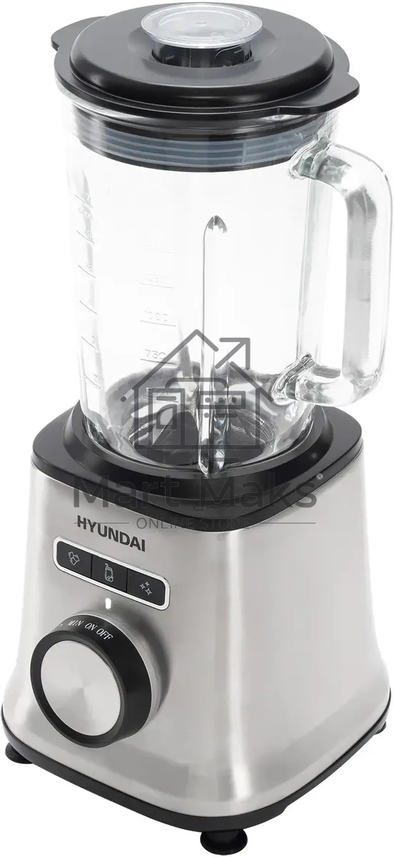 Блендер стационарный Hyundai HYB-S4921 1500 Вт, 1,8 л, серебристый/черный