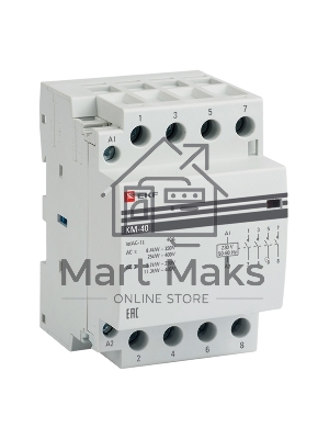 Контактор модульный КМ 40А 4NO 230В AC (3 мод.) AVERES EKF km-av-3-40-40-230V