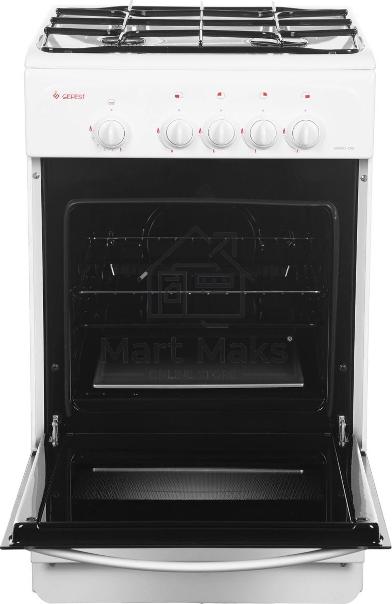 Плита газовая Gefest ПГ 3200-08 К35 белый, конфорок 4 шт, духовка 42 л, 50 см x 85 см x 53 см