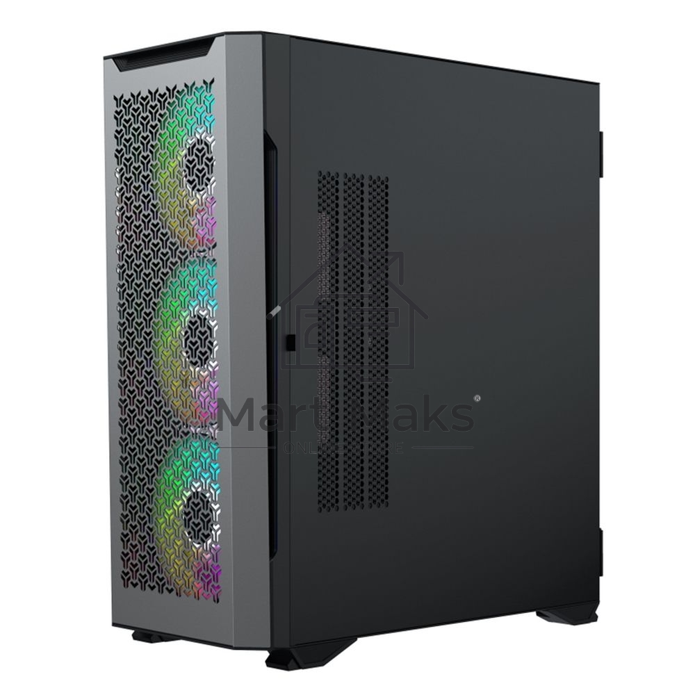 Компьютерный корпус ACD Fort 279G ATX, черный, USB2.0*2+USB 3.0+HD audio, RGB FAN:4*14cm, up to 9 pcs 3,5