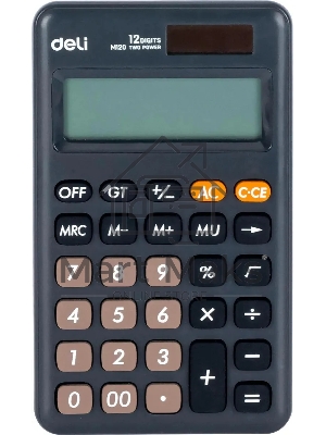 Калькулятор карманный Deli EM120BLACK черный 12-разр.