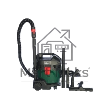 Строительный пылесос Bosch UniversalVac15 зеленый, 1000 Вт, уборка сухая/влажная, пылесборник контейнер, 15 л