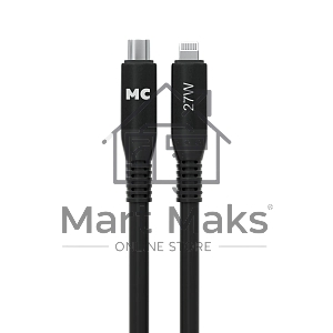 Дата-кабель MORE CHOICE (4620202554581) K83ia 2м USB 3.0A PD 27W для Lightning ng 8-pin -2 м, черный