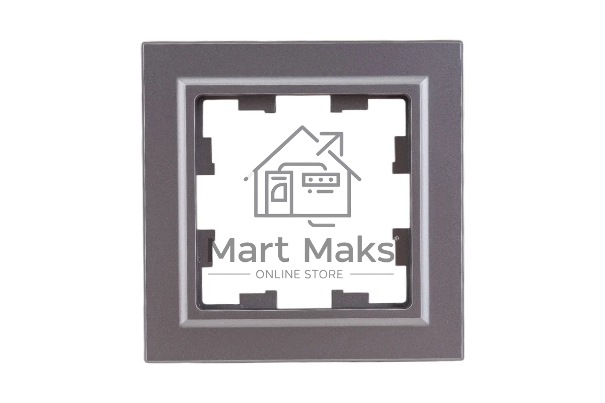 Рамка 1-мест. IEK BRITE РУ-1-БрС сталь