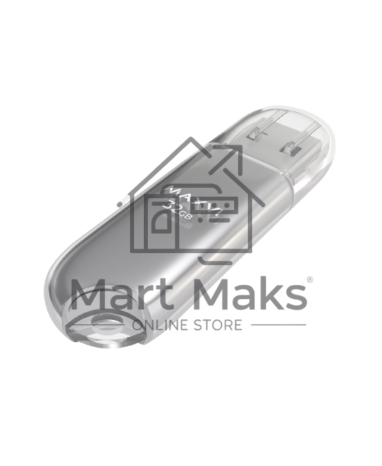 Флешка USB Maxvi P1 32GB silver (FD32GBUSB20C10P1)