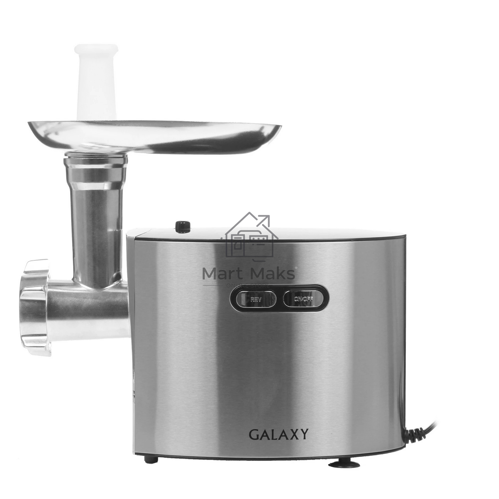 Мясорубка электрическая Galaxy Line GL 2400, серебристый, 1200 Вт, корпус из нержавеющей стали, функция 