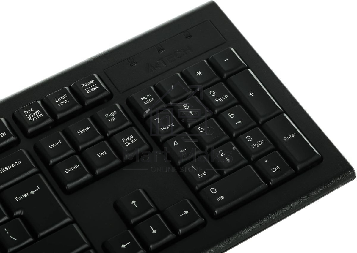 Комплект клавиатура+мышь A4Tech KR-8520D проводной, USB, 1200 DPI, чёрный