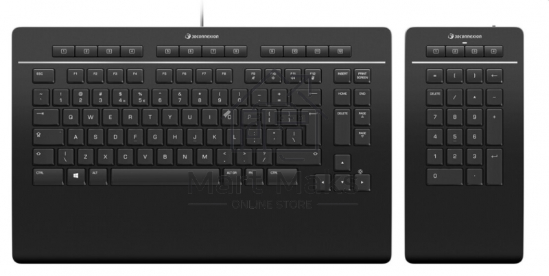 Клавиатура 3Dconnexion 3DX-700092 Keyboard Pro with Numpad проводная USB черный