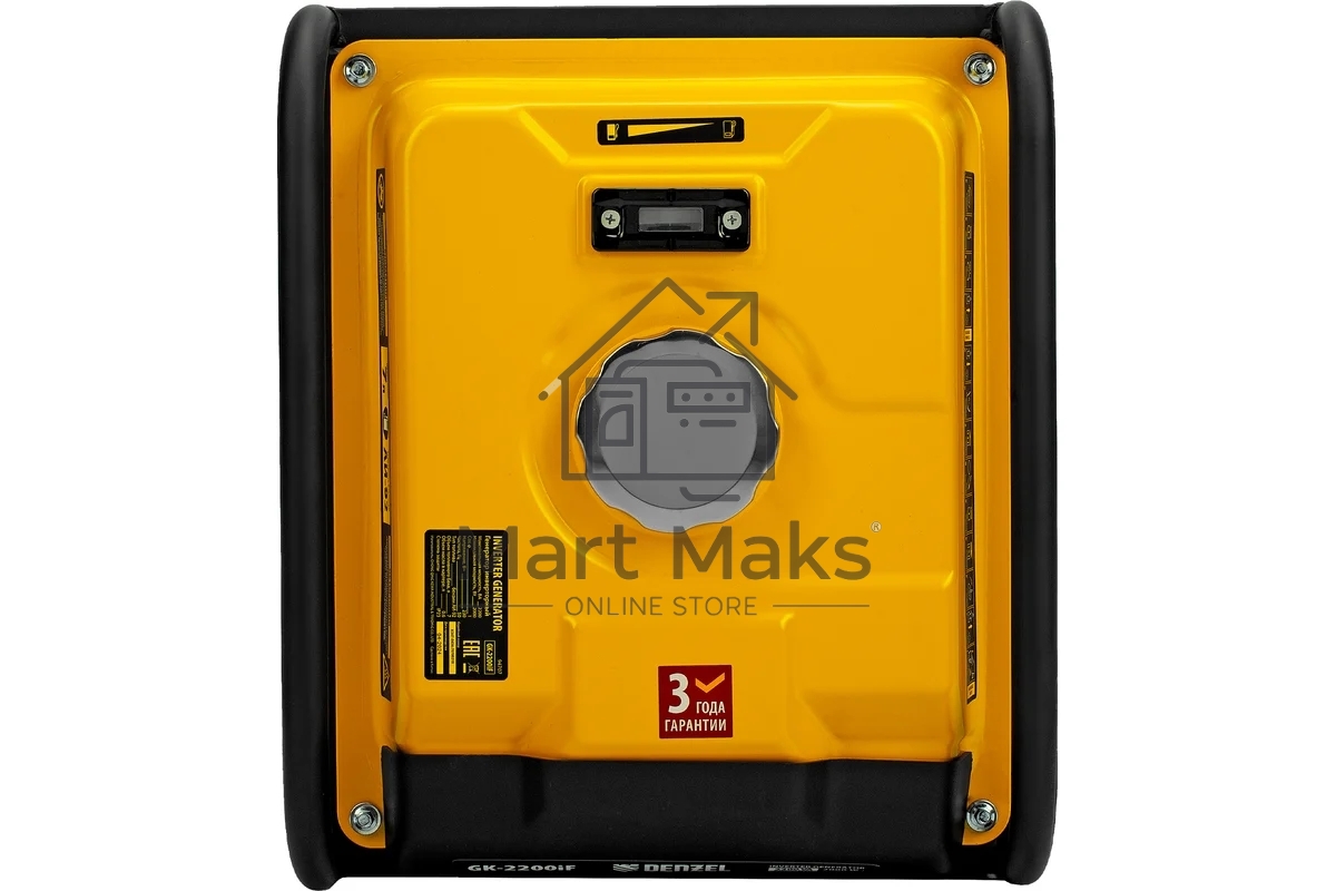 Электрогенератор бензиновый инверторный Denzel GK-2200iF, 2.2 кВт, 95 дБ, 27 кг
