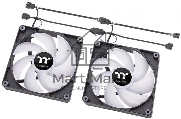 Вентилятор для корпуса Thermaltake CT120 Sync ARGB 120х120x25 черный 4-pin 25.8дБ (упак.:2шт) (CL-F149-PL12SW-A) Ret
