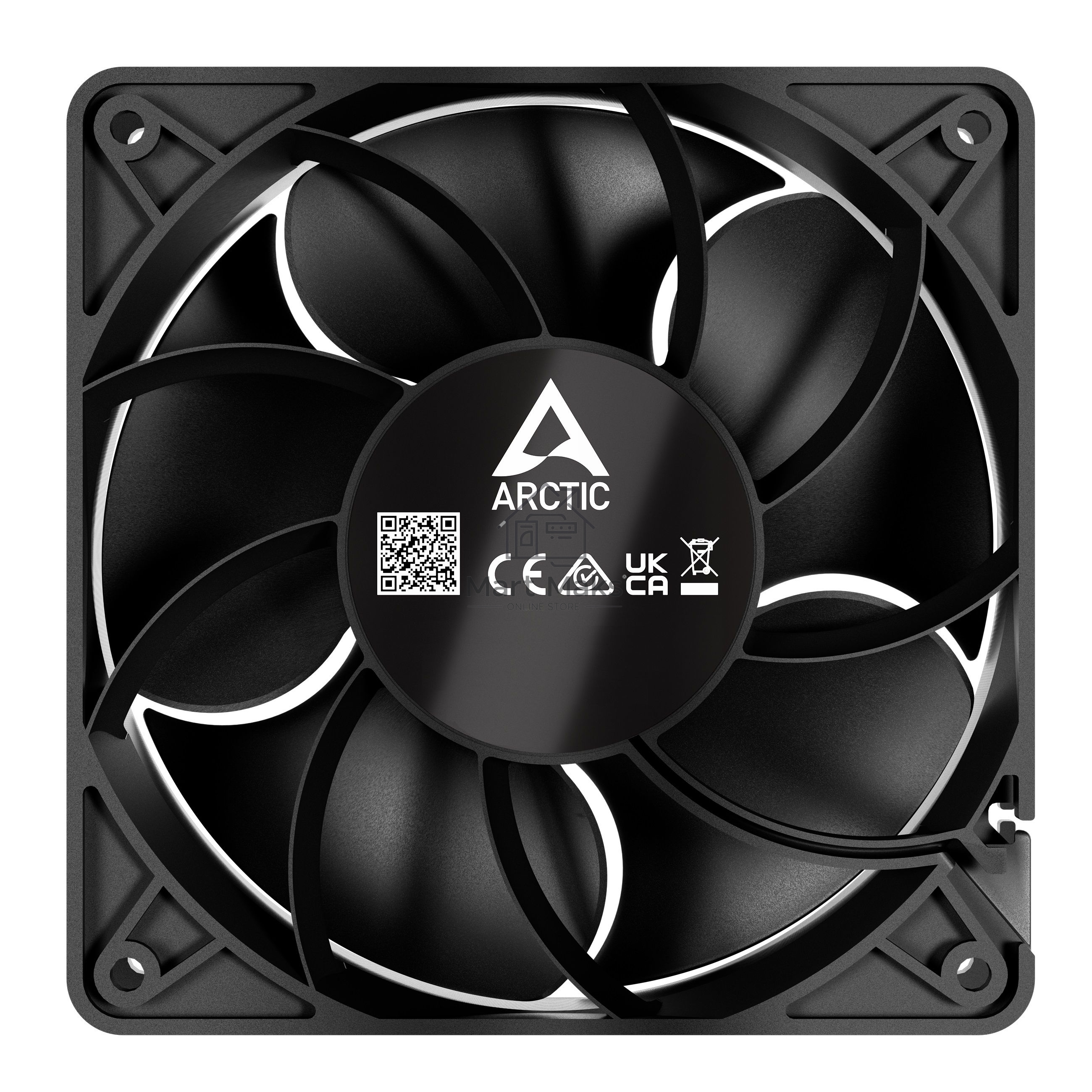 Вентилятор для корпуса Arctic S12038-4K черный, 120 мм, 4000 об/мин, 4 pin