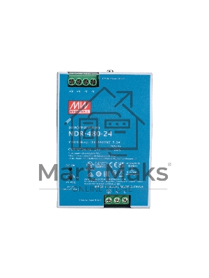 Блок питания AC-DC, 480Вт, вход 90-264V AC, 47-63Гц,127-370В DC, выход 24В,20A, рег. вых 24-28В, в кожухе на DIN-рейку