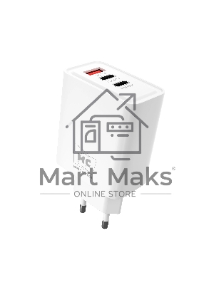 Зарядное устройство MORE CHOICE NC90 1USB+2Type-C 3.0A PD 45W, белый