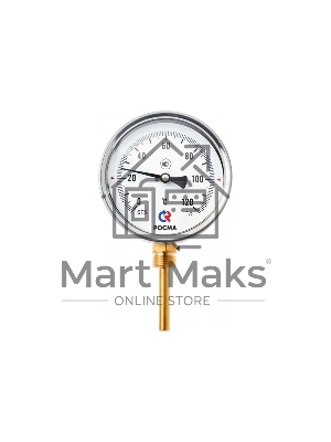 Термометр биметаллический радиальный БТ-52.211 0...120С 1/2' 64 кл.1.5