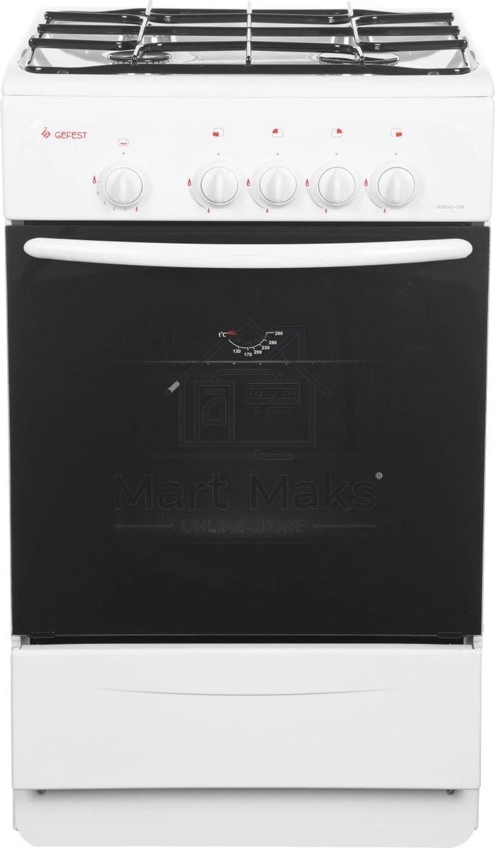 Плита газовая Gefest ПГ 3200-08 К35 белый, конфорок 4 шт, духовка 42 л, 50 см x 85 см x 53 см