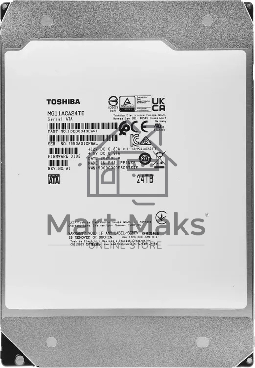 Жесткий диск HDD Toshiba MG11 24Tb 7200rpm SATA 1024Mb 3.5