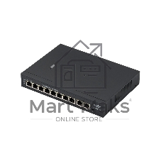 Коммутатор Бастион SKAT PoE-8E-2E, 8×100 Мбит/с PoE++ + 2×100 Мбит/с Uplink, неуправляемый
