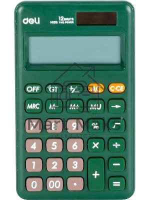 Калькулятор карманный Deli EM120GREEN зеленый 12-разр.
