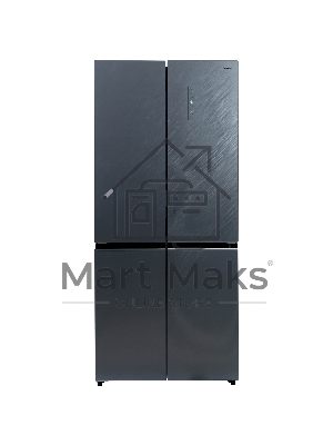 Холодильник Бирюса CD 496 TCG текстурированное серое стекло трехкамерный 334/162л морозилка снизу, NoFrost, Side by Side