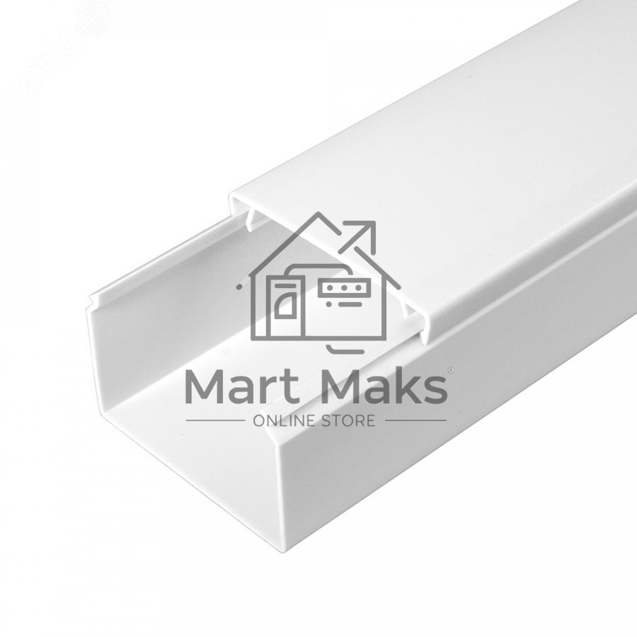 Кабель-канал Промрукав PR.0560401 белый 2-й замок в п/э 60х40 мм (40м/уп)