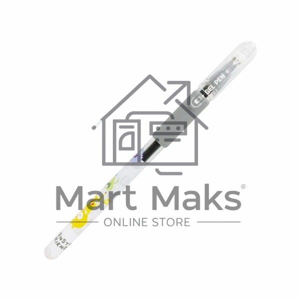 Ручка гелевая Deli EG101-BK прозрачный, d=0.5мм, черные чернила, игловидный пишущий наконечник, резиновая манжета