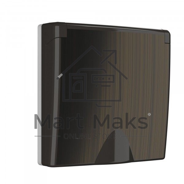 Накладка для розетки IP44 с крышкой (бронзовый)