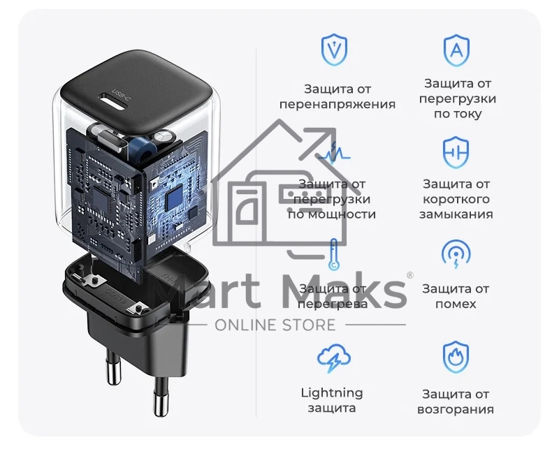 Сетевое зарядное устройство 20Вт UGREEN CD318 / USB-C Space Gray (90664)
