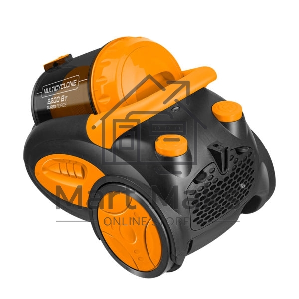 Пылесос Centek CT-2520 Orange оранжевый/черный, 400/2200 Вт, уборка сухая, пылесборник циклонный фильтр, 2 л
