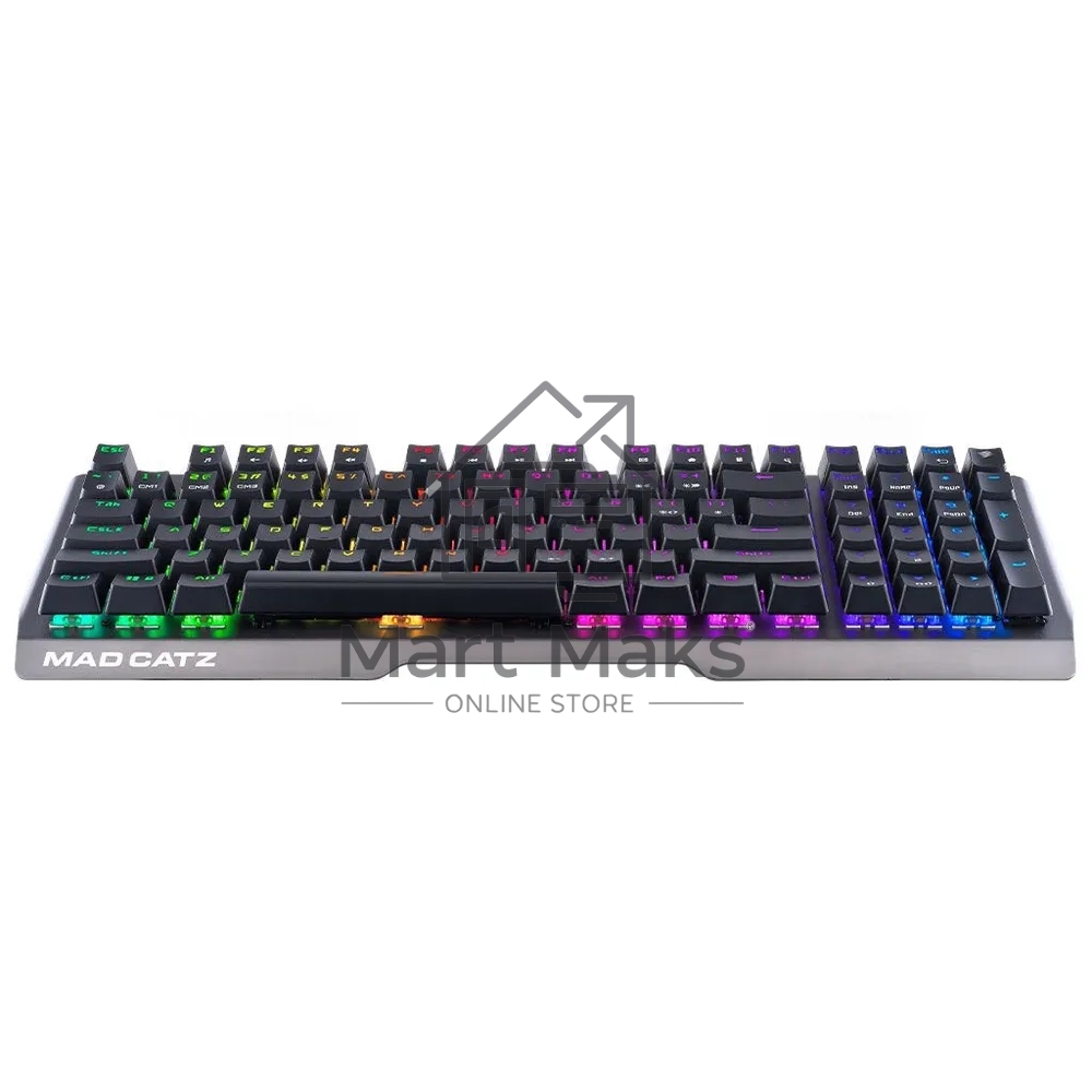 Игровая клавиатура Mad Catz S.T.R.I.K.E. 13 US БЕЗ РУССКОЙ РАСКЛАДКИ чёрная (CHERRY MX RED Switch, 96 кл., RGB подсветка, USB)