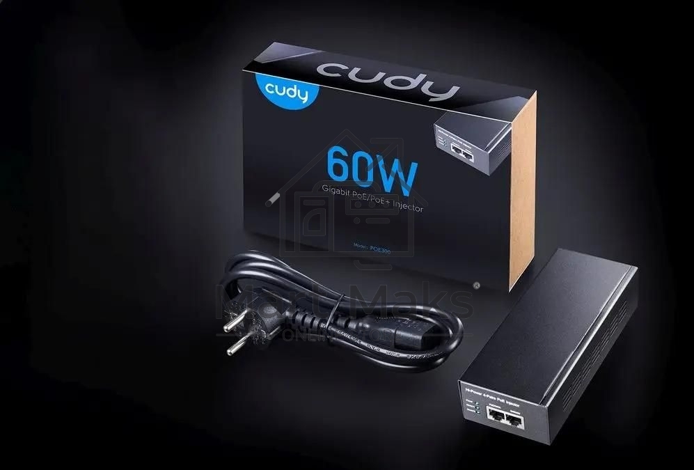Инжектор PoE Cudy POE300 10/100/1000BASE-T 60Вт 53В(DC)