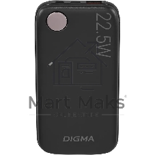 Портативный аккумулятор Digma DGPF10B 10000mAh QC3.0/PD3.0 22.5W 3A USB-A/USB-C черный