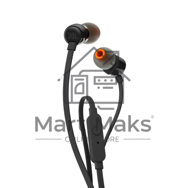 Проводные наушники JBL Tune 110 черный, внутриканальные, Jack 3.5 мм