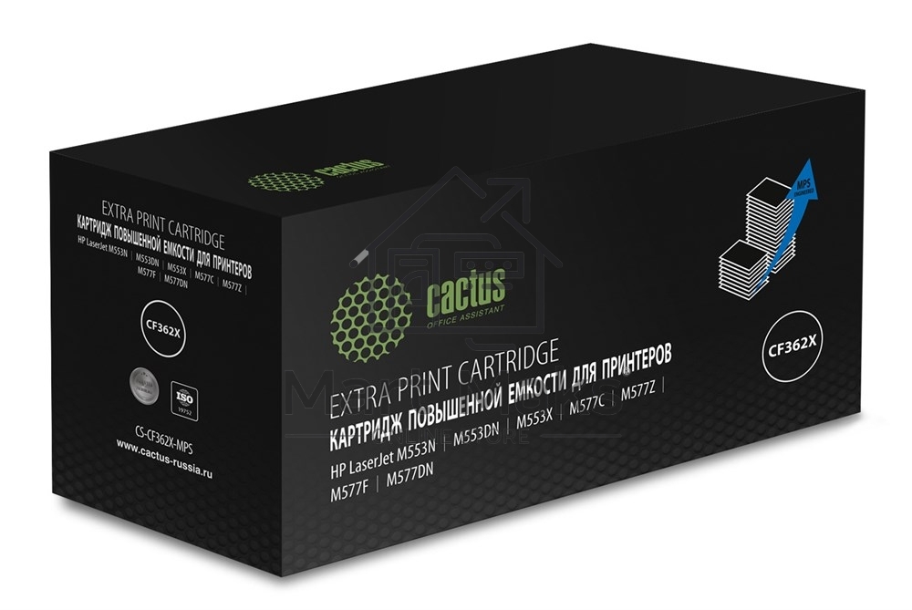 Картридж лазерный Cactus CS-CF362X-MPS, CF362XX желтый (18000 стр.) для HP CLJ M552dn/M553dn/M553N/M553x