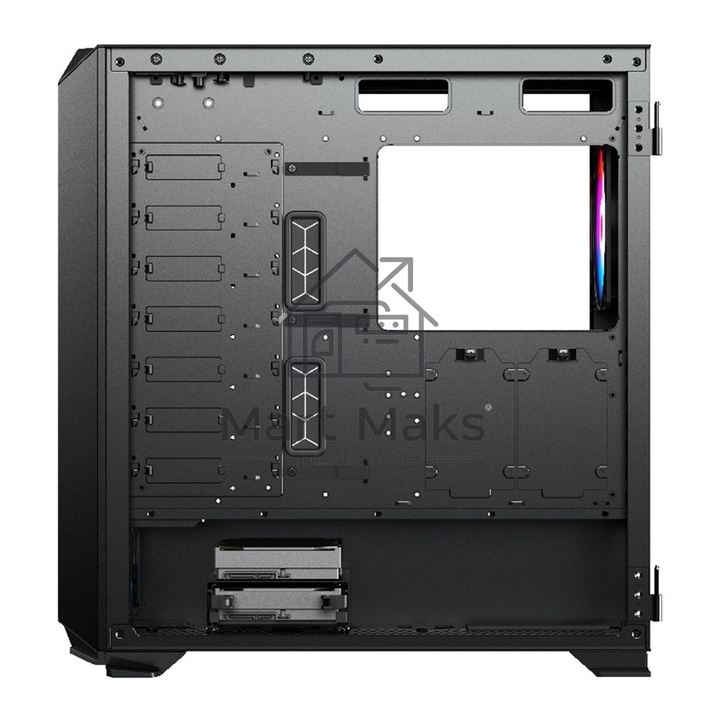 Компьютерный корпус ACD Fort 279G ATX, черный, USB2.0*2+USB 3.0+HD audio, RGB FAN:4*14cm, up to 9 pcs 3,5
