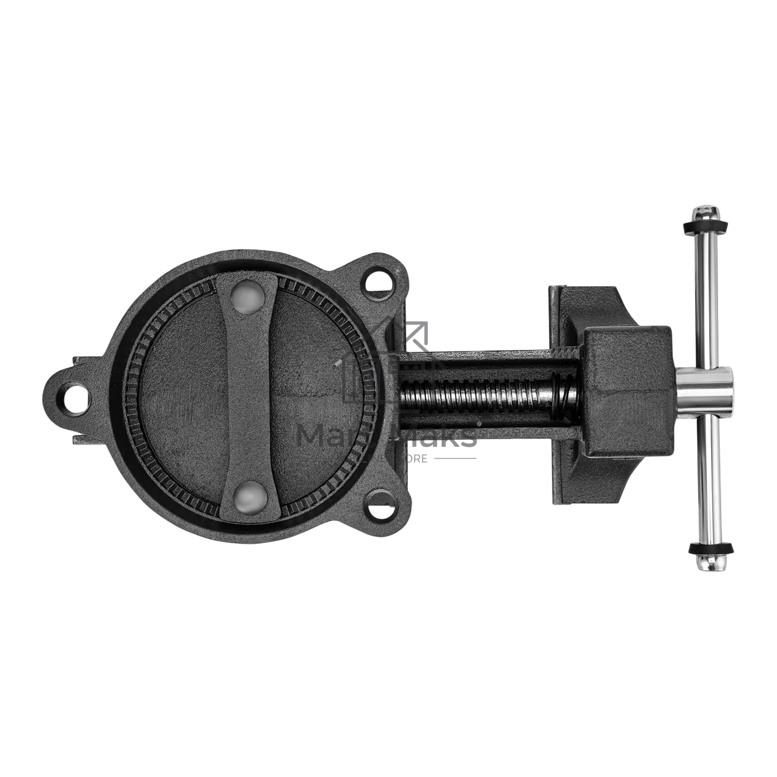 Тиски слесарные Denzel BVH-150 150 мм, поворотные, стальная направляющая, с наковальней