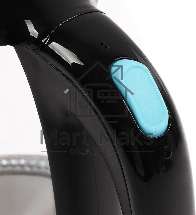 Чайник электрический Kitfort КТ-625-1 1.7л. 2200Вт черный/голубой (корпус: стекло)