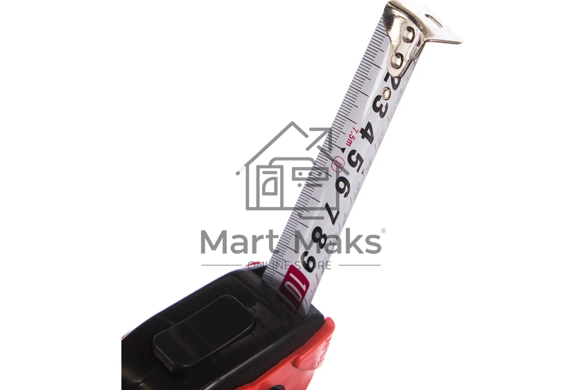 Рулетка MATRIX Rubber, 7,5 м х 25 мм, обрезиненный корпус 31001