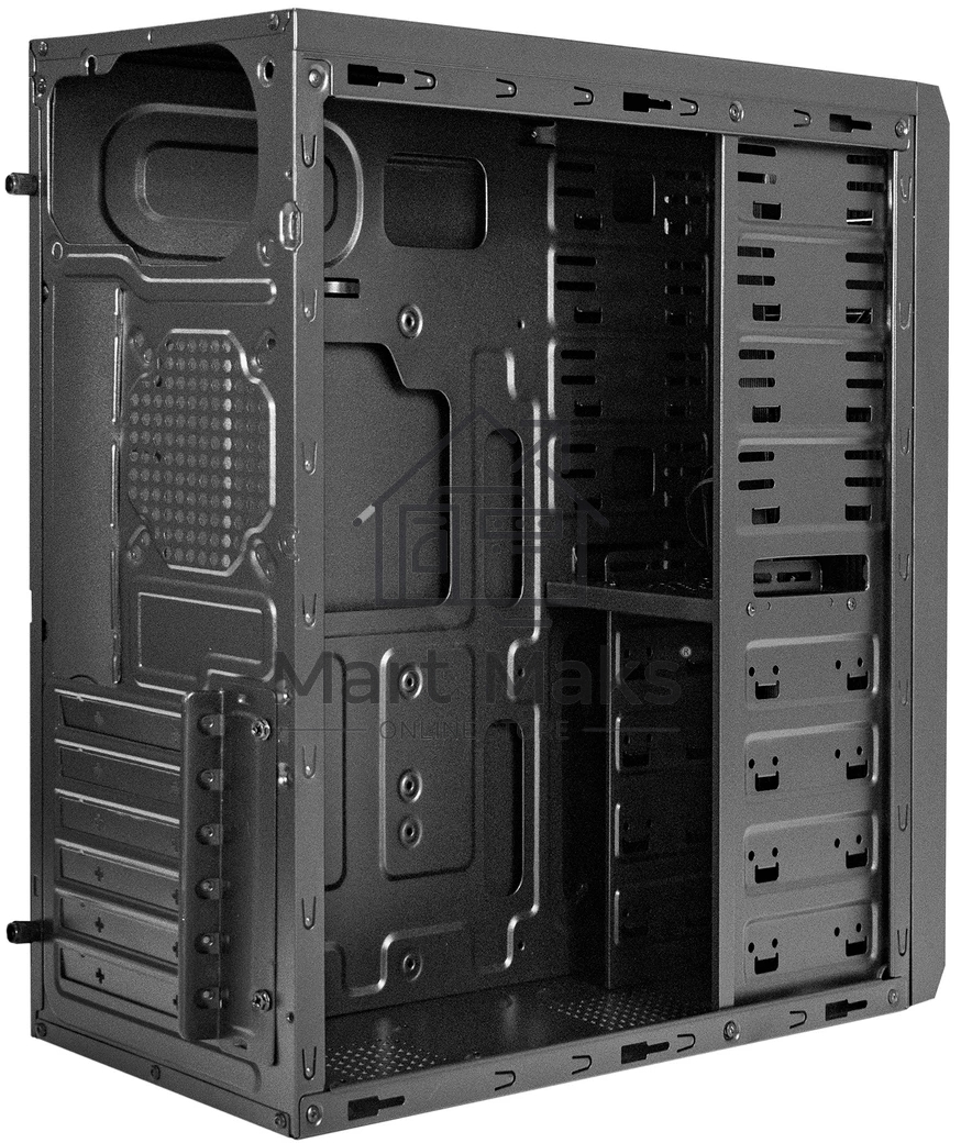 Компьютерный корпус Miditower ExeGate UN-605B-UNS450 (ATX, БП UNS450 с вент. 12см, 2*USB, аудио, блокировка, черный)
