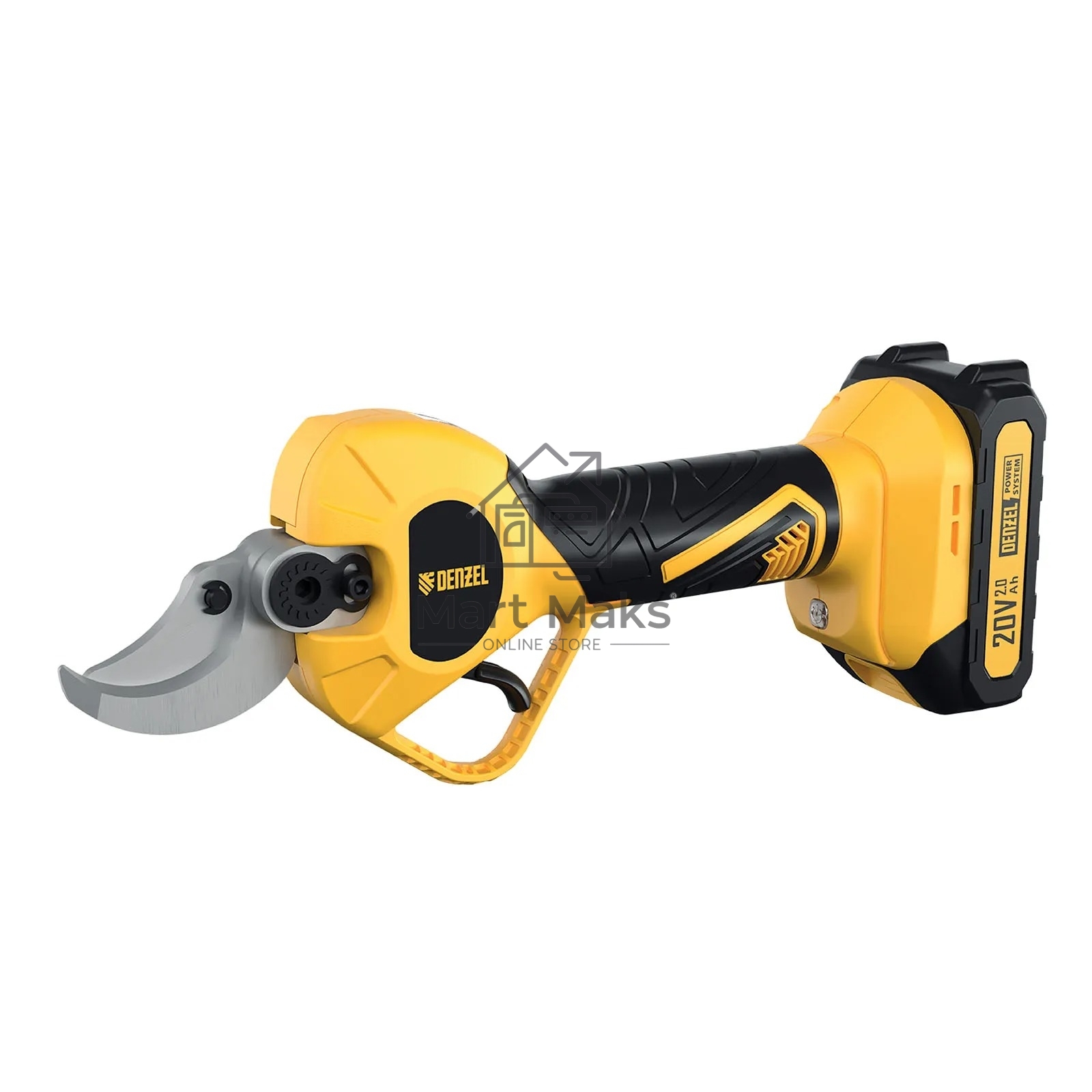 Секатор аккумуляторный, бесщеточный Denzel CP-40BL, Li-Ion, 20 В, лезвия SK5 59438