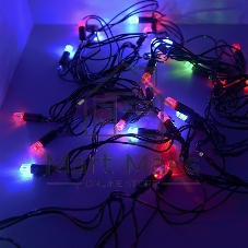 Гирлянда светод. рисовая Funray RL-540M, 5м, 40LED, мульти (4цв.), темно-зел. шнур 0,7м, контроллер,