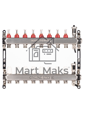 Коллектор Royal Thermo нерж. в сборе с расходомерами 1