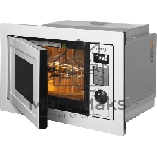 Встраиваемая микроволновая печь Domfy DM2540BW WG белый, 25 л, 900 Вт, переключатели - кнопки/поворотный мехинизм