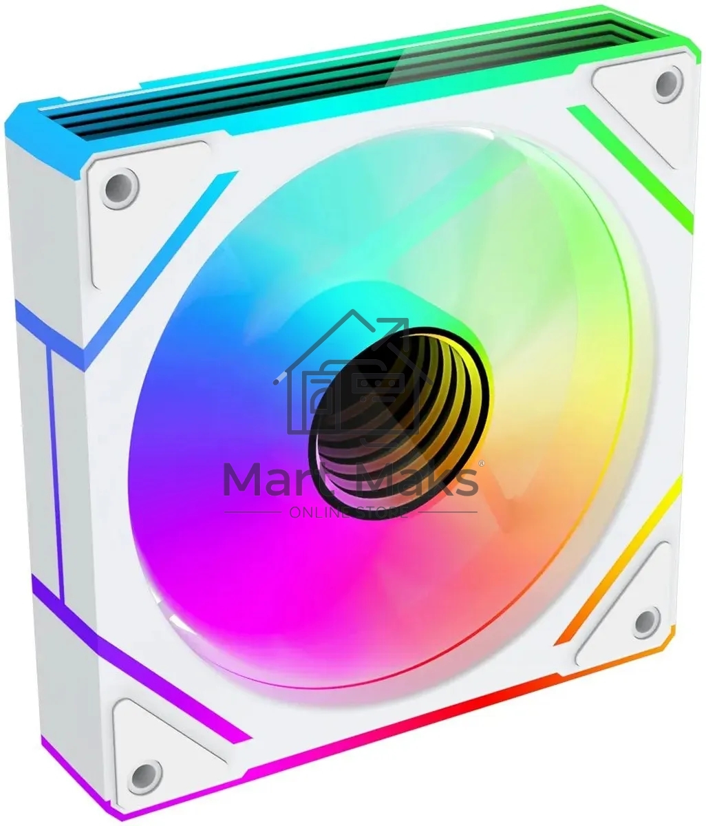 Вентилятор для корпуса Bloody BD-CF120ARGB2 LCD ARGB белый, 120 мм, 1600 об/мин, 26 дБ, 4 pin