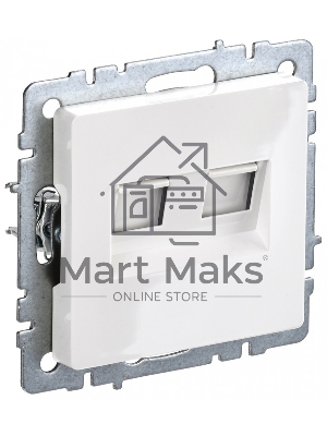 Розетка компьютерная двойная IEK BRITE РК10-2-БрБ RJ45 кат.5E белый