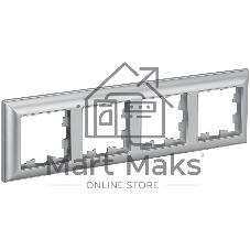 Рамка 4-местная IEK BRITE РУ-4-Бр DECOR 3D-форма алюминий