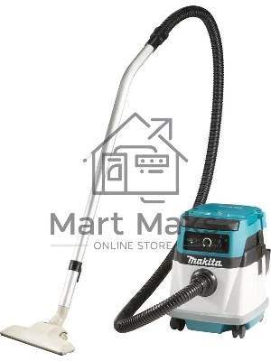 Строительный пылесос Makita DVC150LZ гибридное, белый, 320 Вт, уборка сухая/влажная, пылесборник мешок/контейнер, 15 л